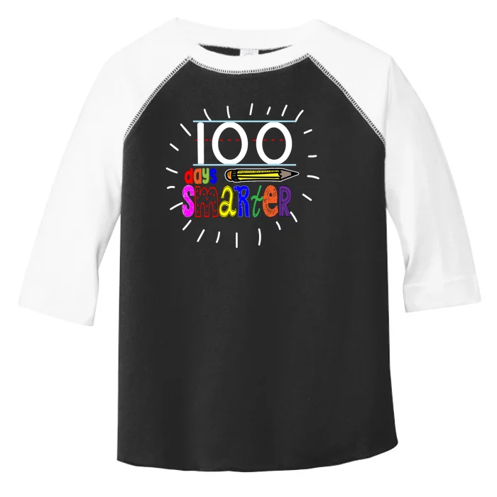 100 Days Smarter Cute 100th Day Of School Toddler Fine Jersey T-Shirt