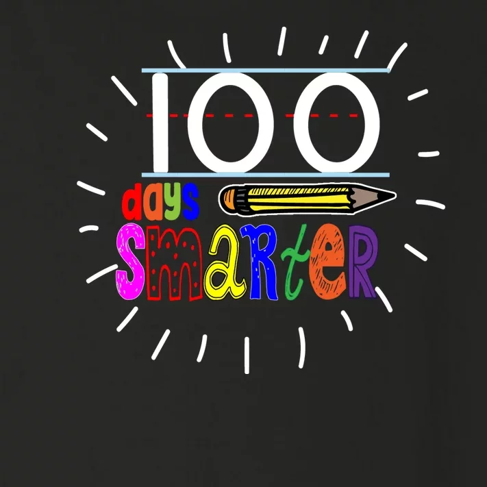 100 Days Smarter Cute 100th Day Of School Toddler Long Sleeve Shirt