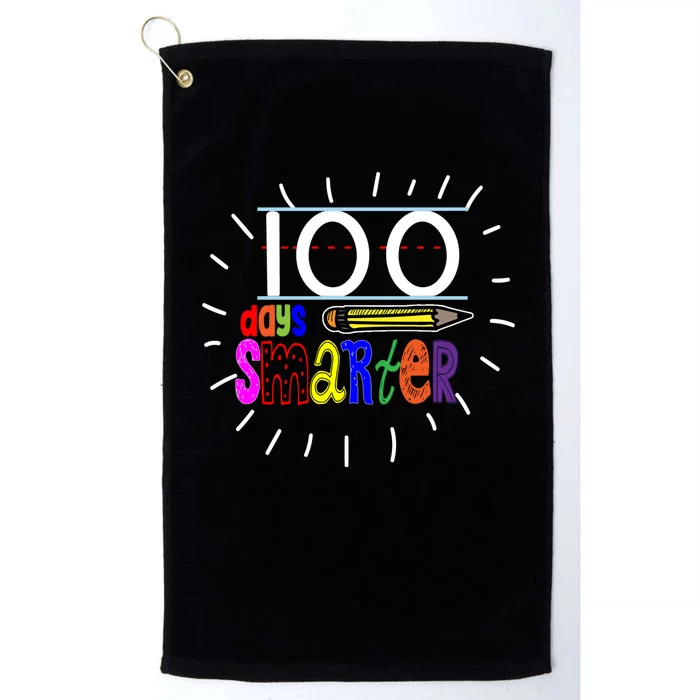 100 Days Smarter Cute 100th Day Of School Platinum Collection Golf Towel