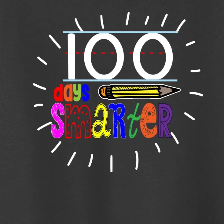 100 Days Smarter Cute 100th Day Of School Toddler T-Shirt