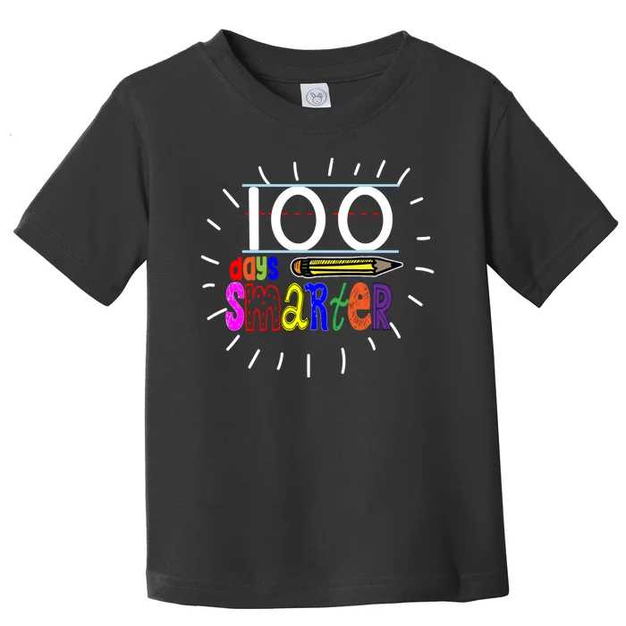 100 Days Smarter Cute 100th Day Of School Toddler T-Shirt