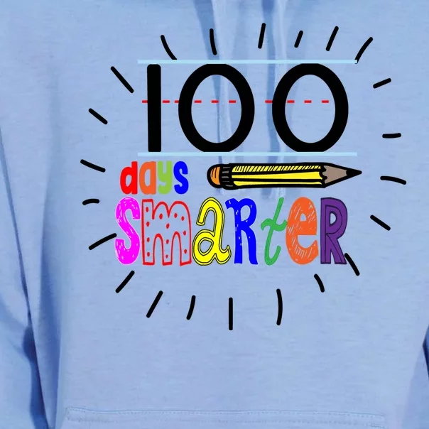 100 Days Smarter Cute 100th Day Of School Unisex Surf Hoodie