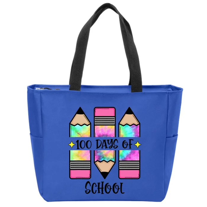 100th Day Student Cute 100 Days Of School Zip Tote Bag