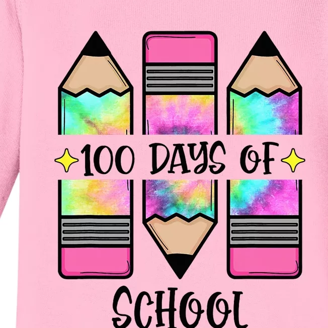 100th Day Student Cute 100 Days Of School Baby Long Sleeve Bodysuit