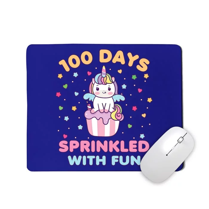 100 Days Sprinkled With Fun Cute Unicorn 100th Day Of School Gift Mousepad