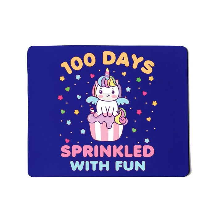 100 Days Sprinkled With Fun Cute Unicorn 100th Day Of School Gift Mousepad