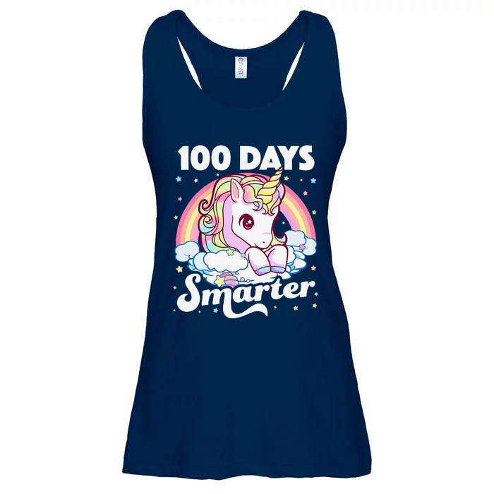 100 Days Smarter Unicorn Teacher 100th Day Of School Ladies Essential Flowy Tank