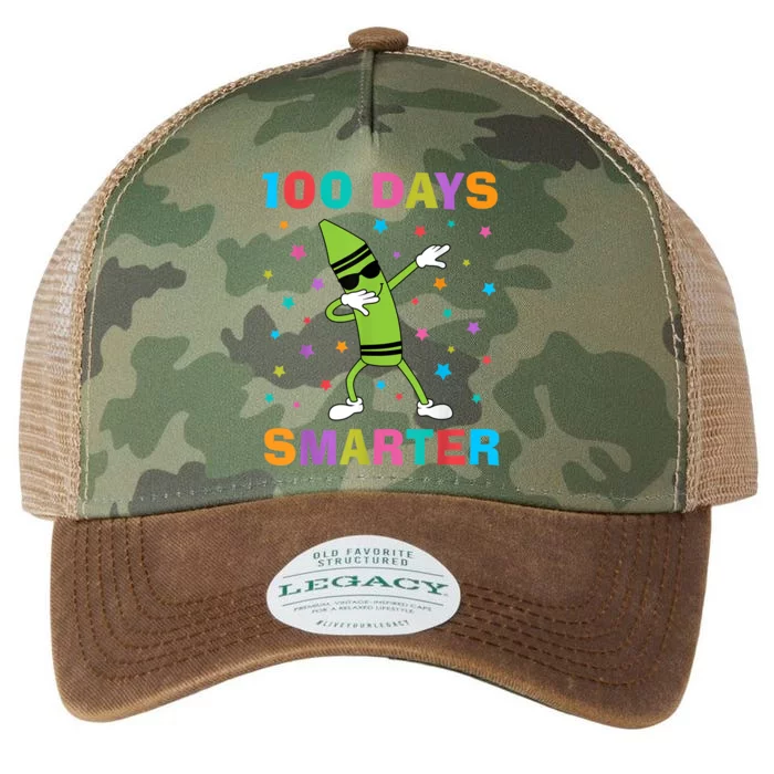 100 Days Smarter 100th Day of School Dabbing Crayon Legacy Tie Dye Trucker Hat