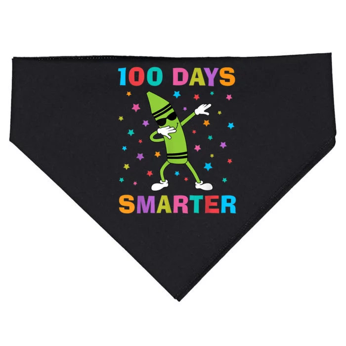 100 Days Smarter 100th Day of School Dabbing Crayon USA-Made Doggie Bandana