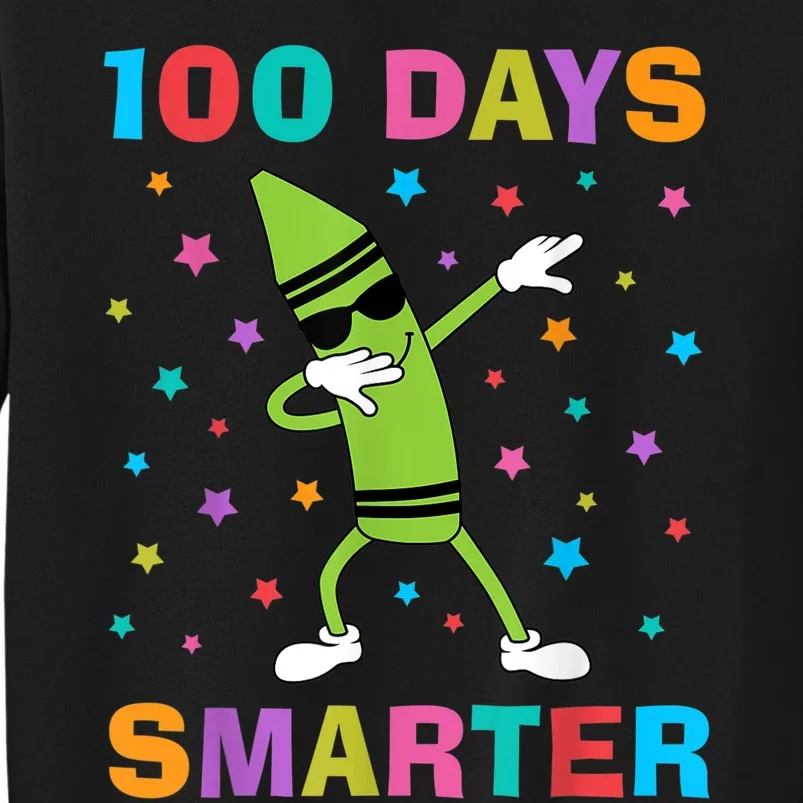 100 Days Smarter 100th Day of School Dabbing Crayon Sweatshirt