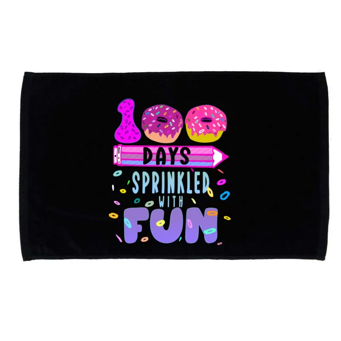 100 Days Sprinkled With Fun Donut 100th Day Of School Gift Microfiber Hand Towel