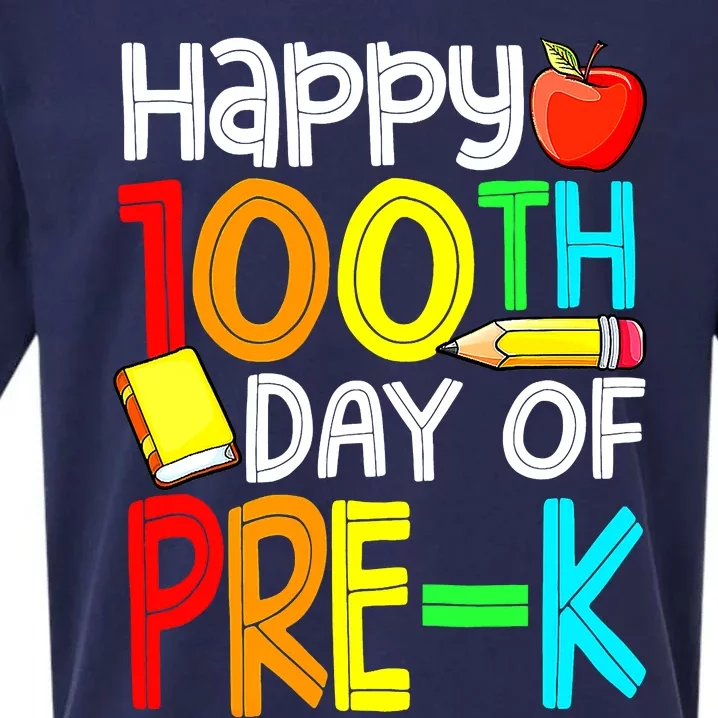 100 Days Smarter Pre K Happy 100th Day Of School Pre K Sueded Cloud Jersey T-Shirt