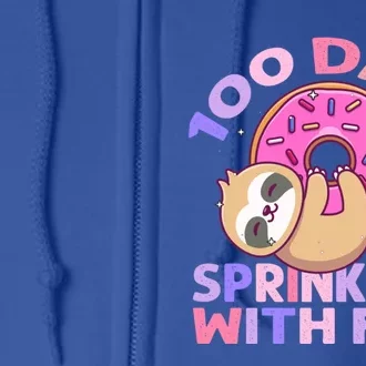 100 Days Sprinkled With Fun Donut Great Gift Full Zip Hoodie