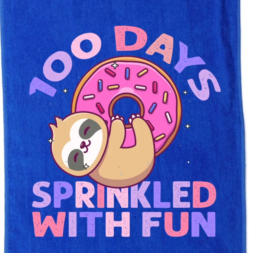 100 Days Sprinkled With Fun Donut Great Gift Platinum Collection Golf Towel