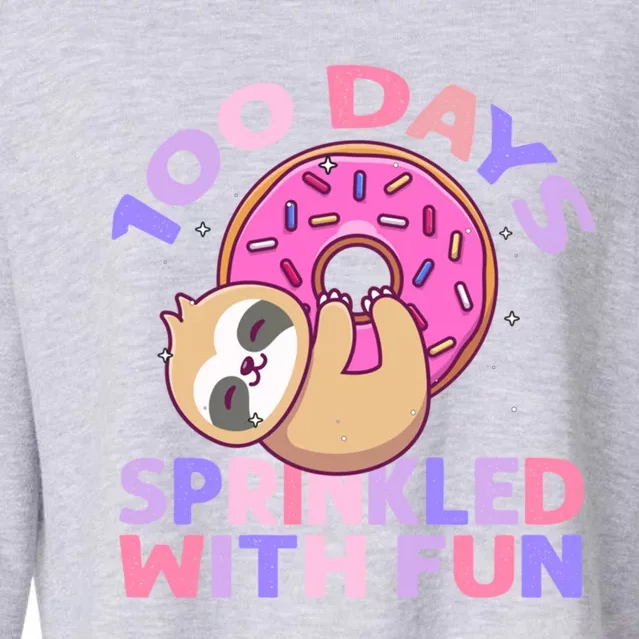 100 Days Sprinkled With Fun Donut Great Gift Cropped Pullover Crew