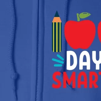 100 Days Smarter 100th Day Of School Gift Full Zip Hoodie