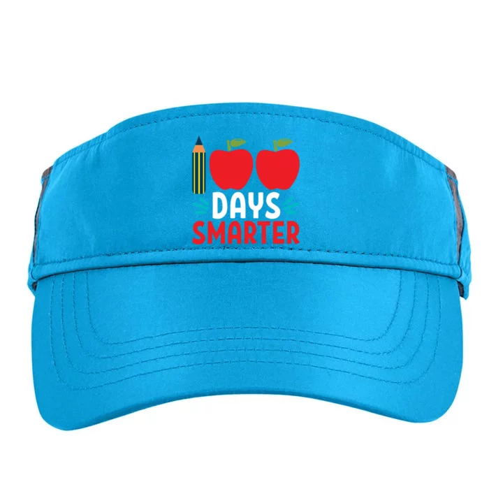 100 Days Smarter 100th Day Of School Gift Adult Drive Performance Visor