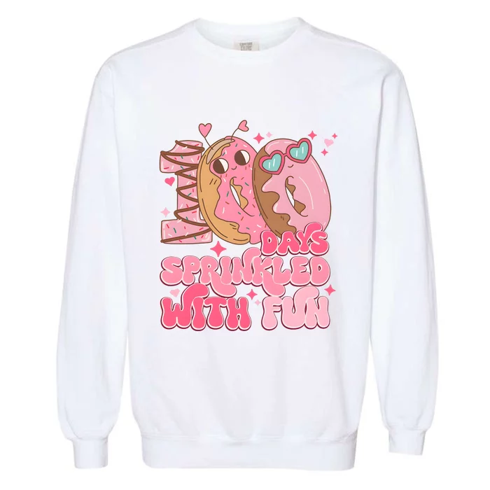 100 Days Sprinkled With Fun Donuts Garment-Dyed Sweatshirt