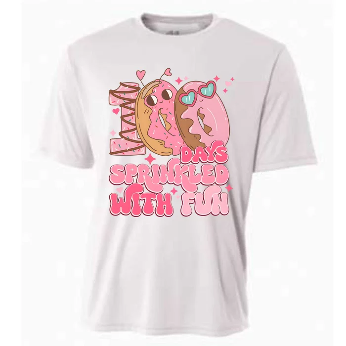 100 Days Sprinkled With Fun Donuts Cooling Performance Crew T-Shirt