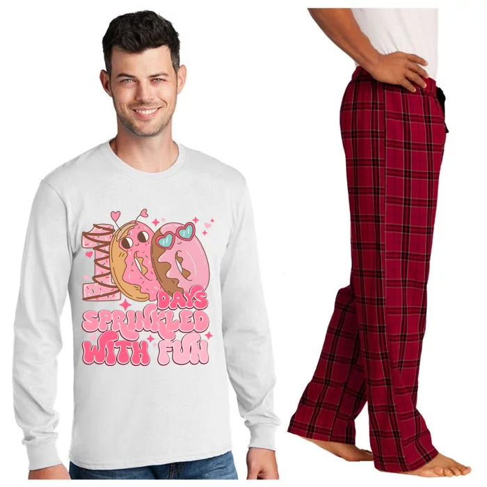 100 Days Sprinkled With Fun Donuts Long Sleeve Pajama Set