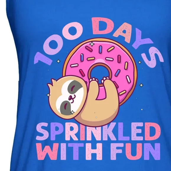 100 Days Sprinkled With Fun Donut Cool Gift Ladies Essential Flowy Tank