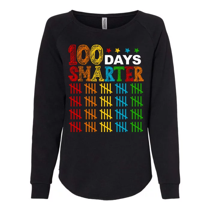 100 Days Smarter Cute Funny 100th Day Of School Womens California Wash Sweatshirt