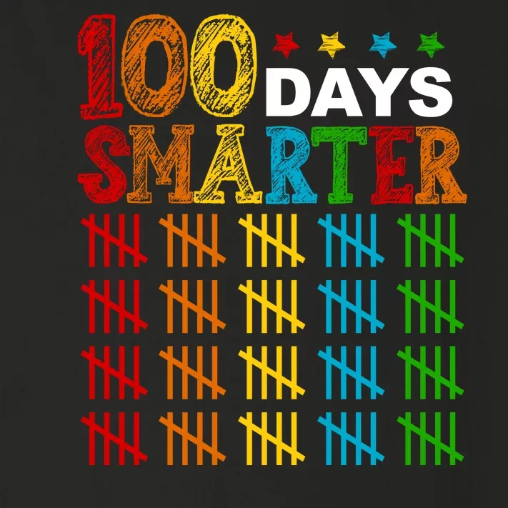 100 Days Smarter Cute Funny 100th Day Of School Toddler Long Sleeve Shirt