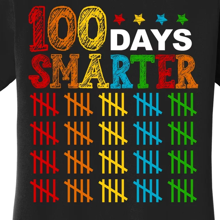 100 Days Smarter Cute Funny 100th Day Of School Women's T-Shirt