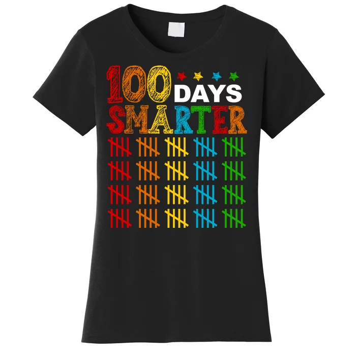 100 Days Smarter Cute Funny 100th Day Of School Women's T-Shirt