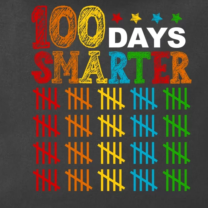 100 Days Smarter Cute Funny 100th Day Of School Zip Tote Bag