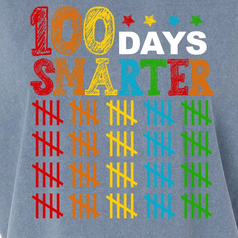 100 Days Smarter Cute Funny 100th Day Of School Garment-Dyed Women's Muscle Tee