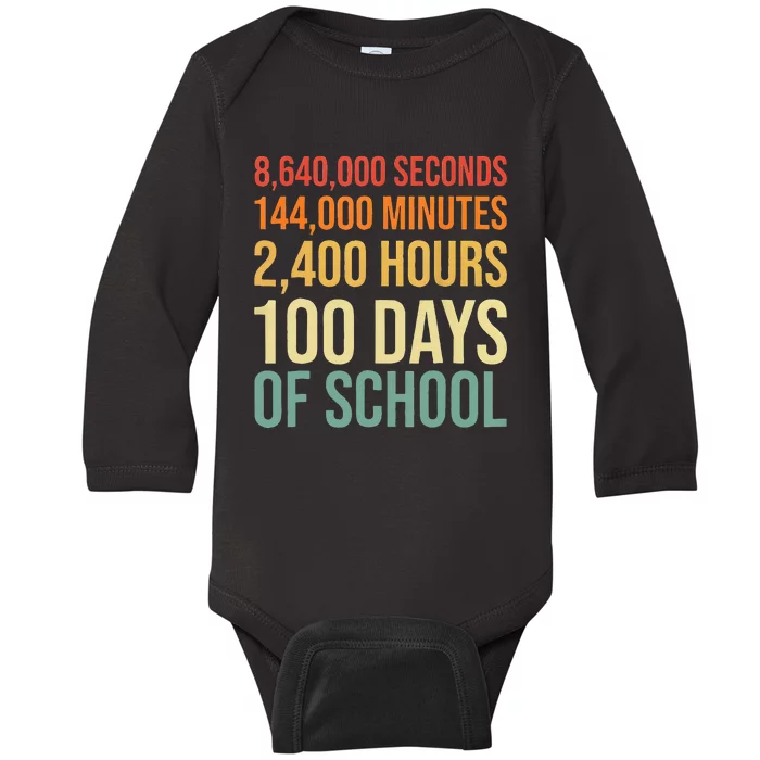 100 Days Sprinkled With Fun 100 Days Of School Cupcake Baby Long Sleeve Bodysuit