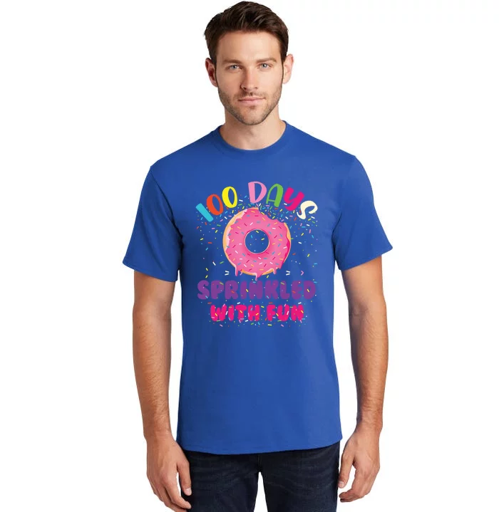 100 Days Sprinkled With Fun Donuts Happy 100th Day Of School Gift Tall T-Shirt