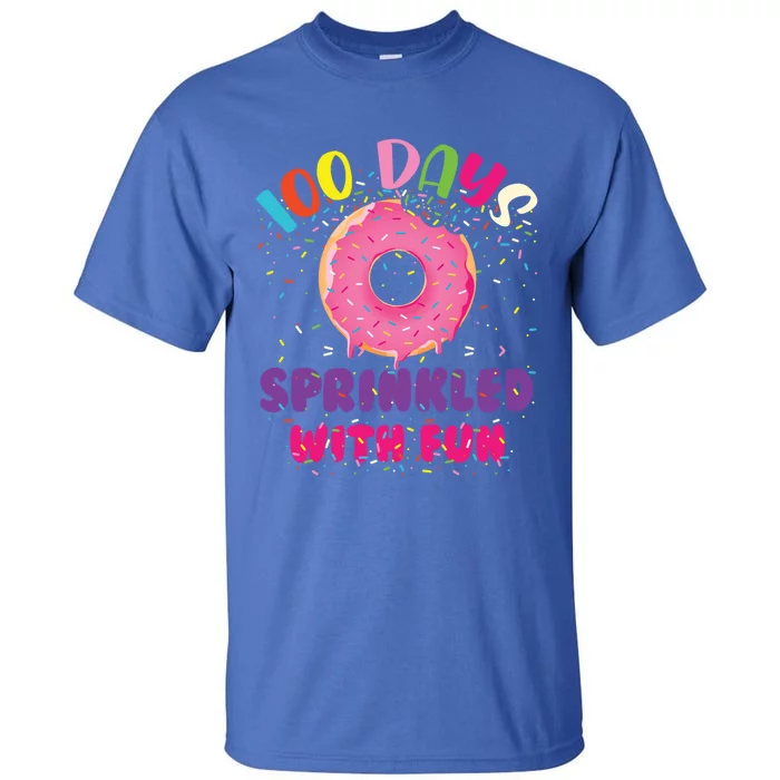 100 Days Sprinkled With Fun Donuts Happy 100th Day Of School Gift Tall T-Shirt