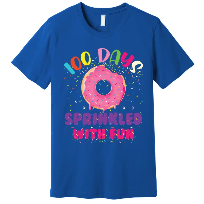 100 Days Sprinkled With Fun Donuts Happy 100th Day Of School Gift Premium T-Shirt