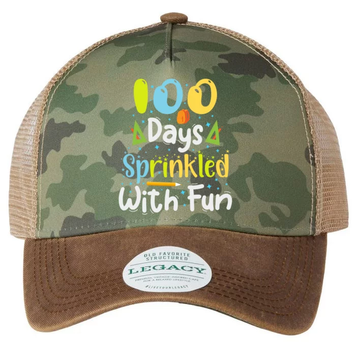 100 Days Sprinkled With Fun Funny 100 Days Of School Gift Legacy Tie Dye Trucker Hat