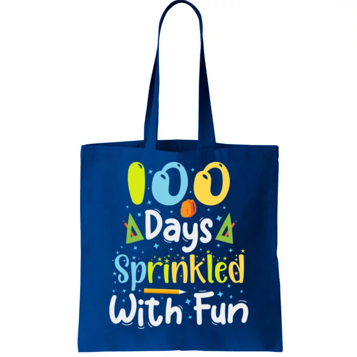 100 Days Sprinkled With Fun Funny 100 Days Of School Gift Tote Bag