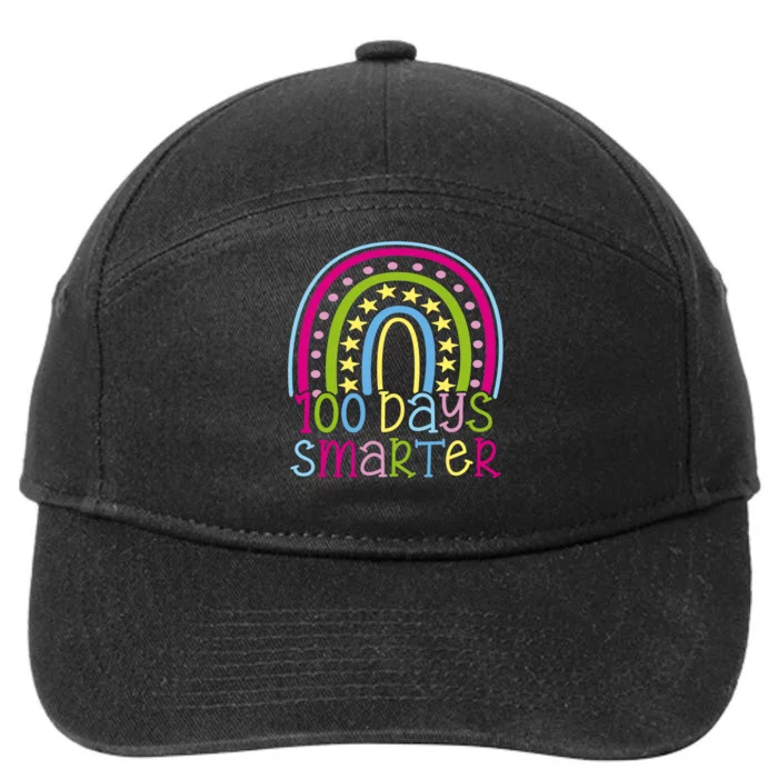 100 Days Smarter Cute Colorful Rainbow 7-Panel Snapback Hat