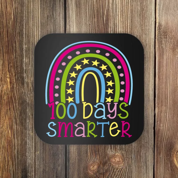 100 Days Smarter Cute Colorful Rainbow Coaster