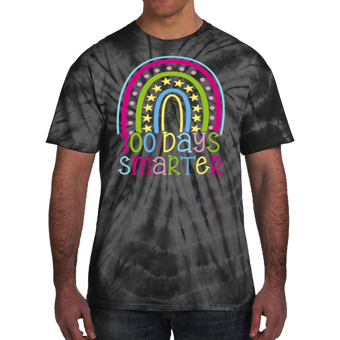 100 Days Smarter Cute Colorful Rainbow Tie-Dye T-Shirt