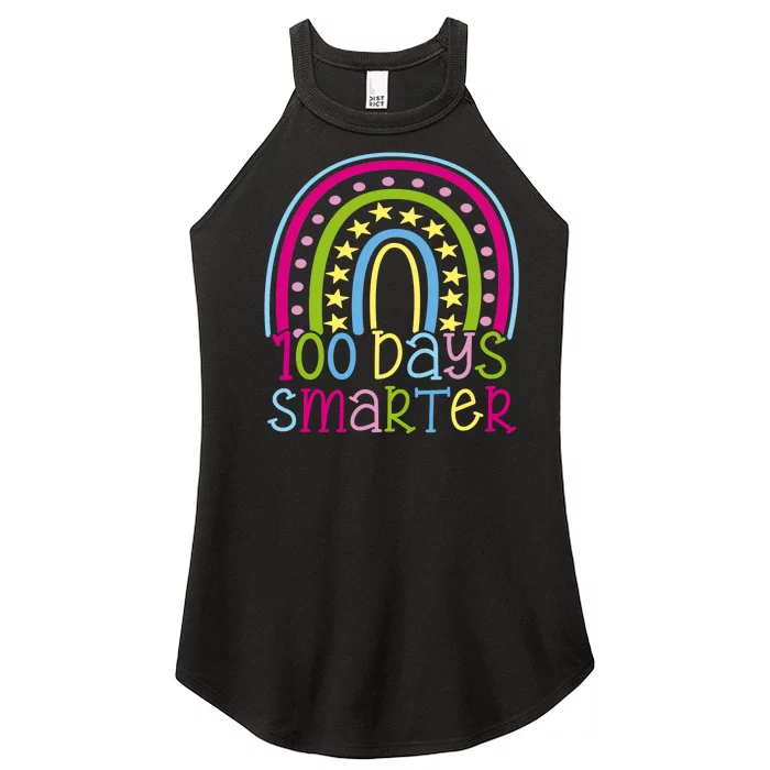 100 Days Smarter Cute Colorful Rainbow Women’s Perfect Tri Rocker Tank