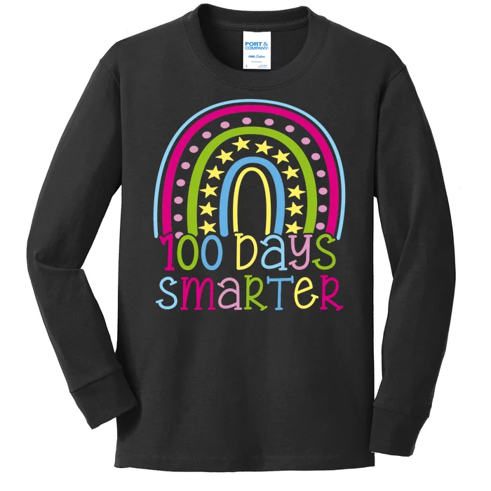 100 Days Smarter Cute Colorful Rainbow Kids Long Sleeve Shirt