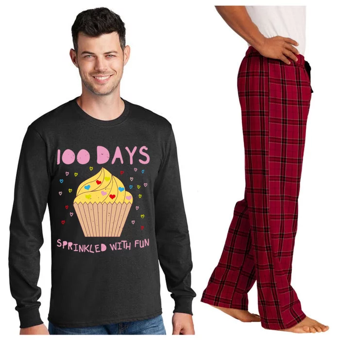 100 Days Sprinkled With Fun Funny Food Fruit Lover Tee Cool Gift Long Sleeve Pajama Set