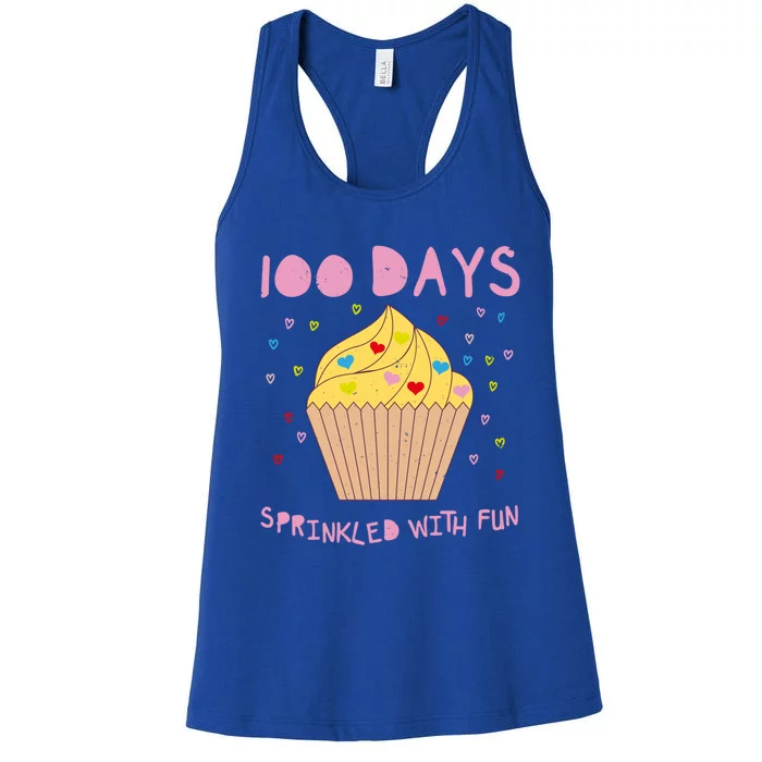 100 Days Sprinkled With Fun Funny Food Fruit Lover Tee Cool Gift Women's Racerback Tank