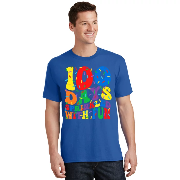 100 Days Sprinkled With Fun Groovy Teacher 100 Day Of School Great Gift T-Shirt