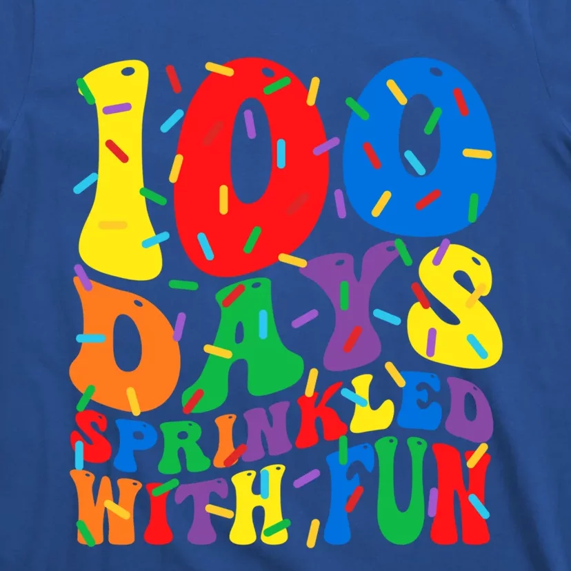 100 Days Sprinkled With Fun Groovy Teacher 100 Day Of School Great Gift T-Shirt