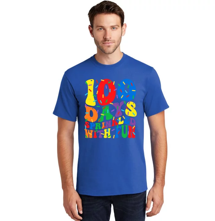 100 Days Sprinkled With Fun Groovy Teacher 100 Day Of School Great Gift Tall T-Shirt