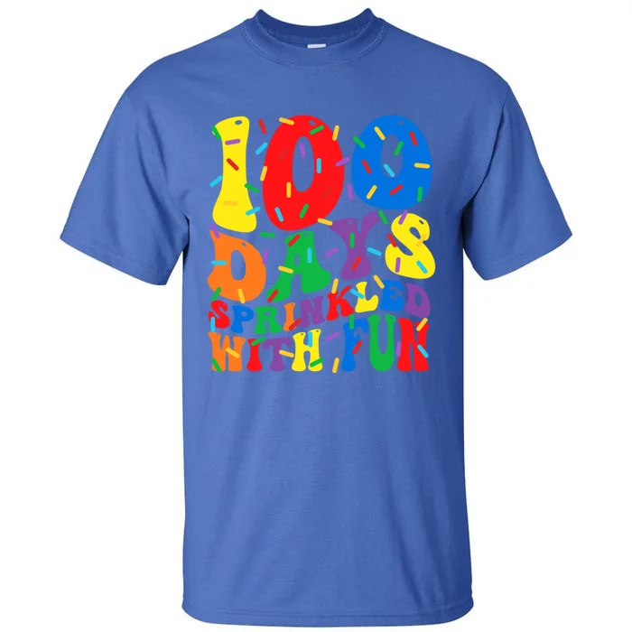 100 Days Sprinkled With Fun Groovy Teacher 100 Day Of School Great Gift Tall T-Shirt