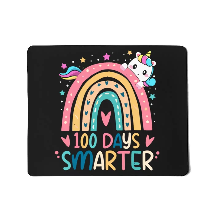 100 Days Smarter Unicorn 100th Day Of School Gift Mousepad