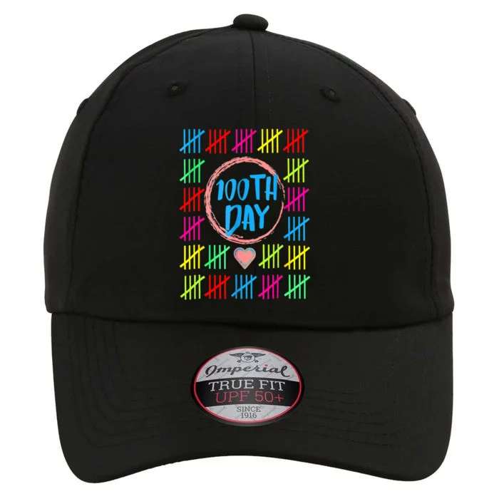 100 Days Smarter Counting Tally Marks 100th Day Of School Great Gift The Original Performance Cap